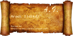Aradi Ildikó névjegykártya