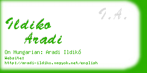 ildiko aradi business card